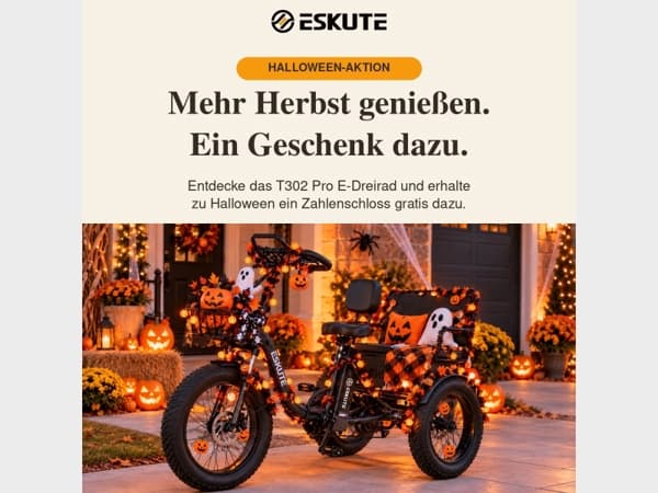 🎃 Dein T302 Pro – jetzt mit gratis Zahlenschloss