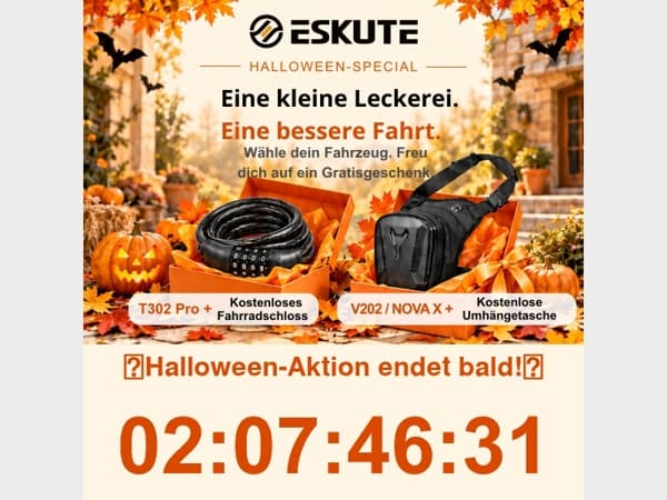 🎃 👻 Letzte Chance: Unsere Halloween-Angebote enden bald!