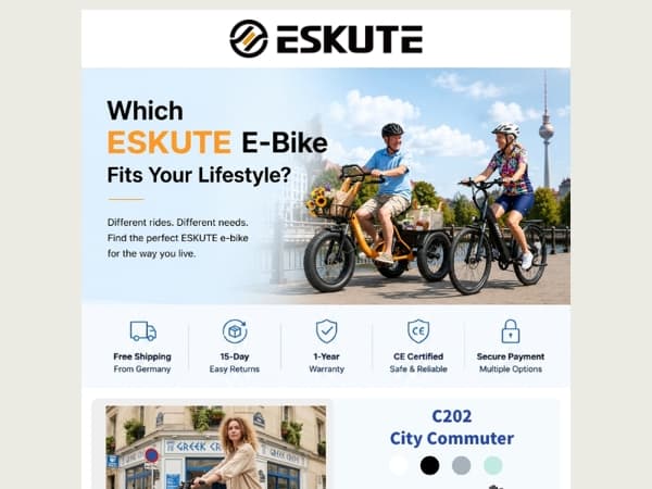Find the E-Bike That Matches Your Lifestyle 🚲