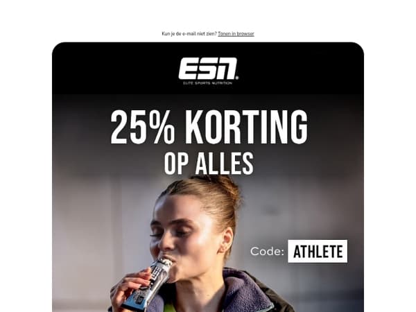 -25% op je hele winkelmand 🛒