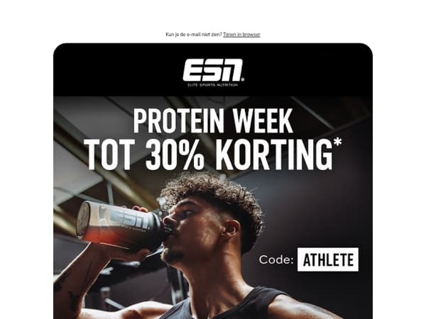 Tot 30% korting op je proteïne 💪