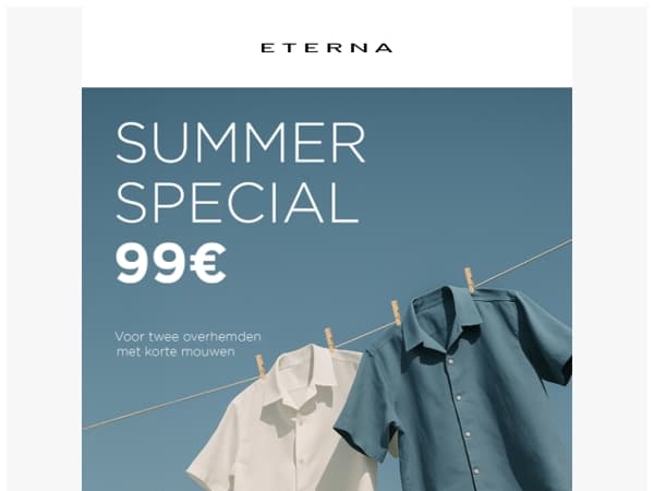 Summer Special: 2 shirts voor 99€