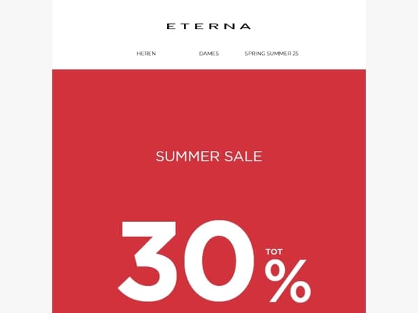 Summer SALE start: tot 30%! ☀️