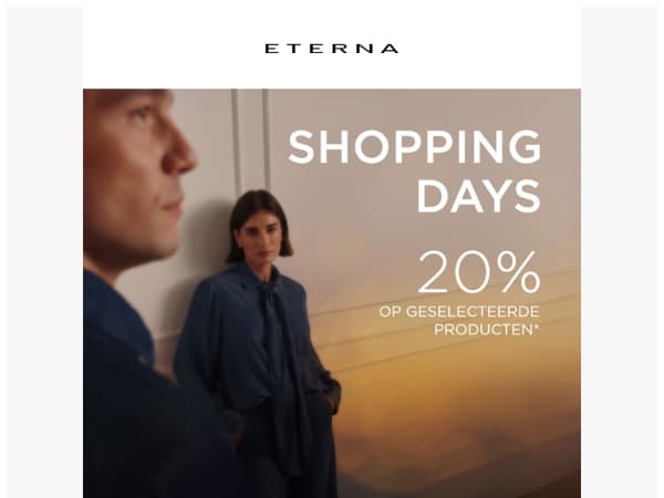 20% Shopping Days – mis het niet!