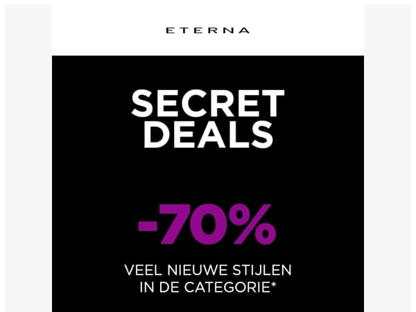 Laatste kans: -70% + veel nieuwe stijlen!