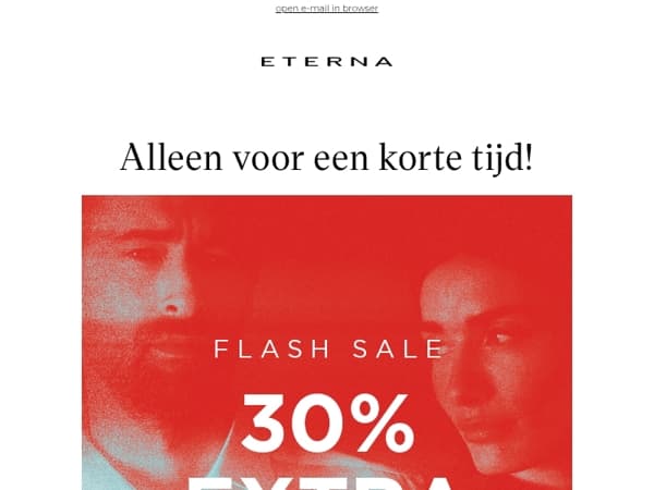 ⏰ Alleen tot zondag: 30% EXTRA!