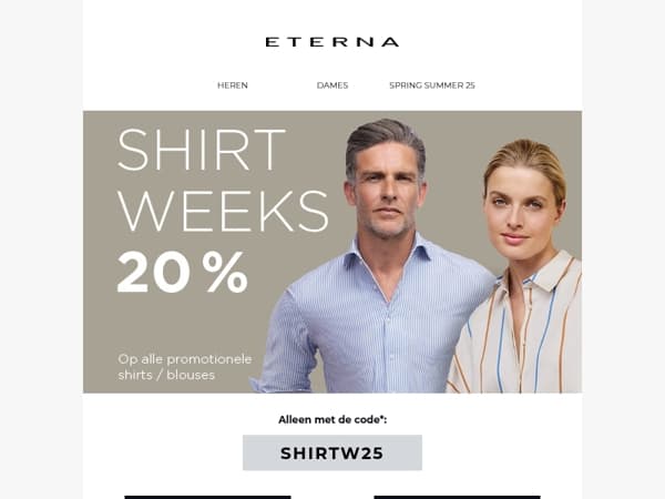 Zomer, Linnen + 20% Shirt Weeks