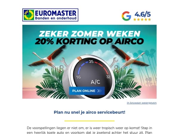 ☀️ Tropisch weer op komst: Airco service vanaf €124,-