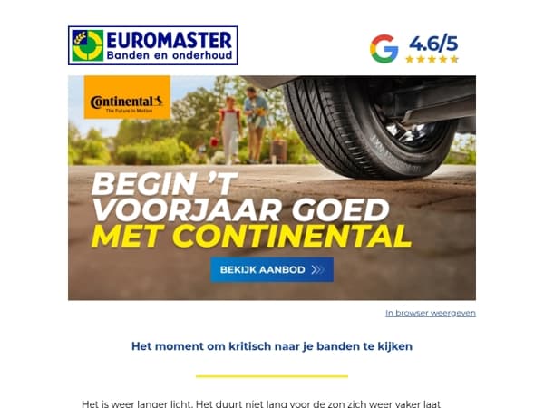 Begin 't voorjaar goed met Continental