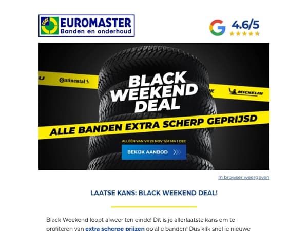 Laatste kans: Black Weekend Deal!🔥