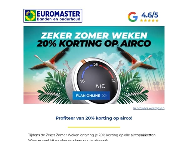 20% korting op airco!