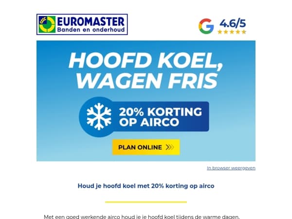 Houd je hoofd koel met 20% korting op airco! ❄️