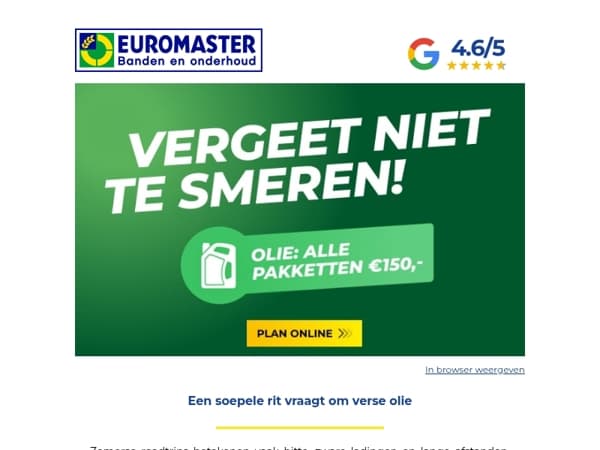 Controleer je olie voor een veilige zomer! 