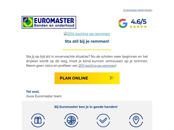 Sta stil bij je remmen! 🛑