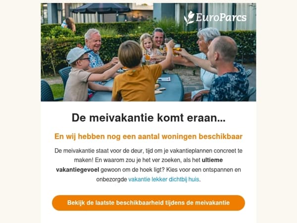 Boek nú jouw verblijf voor de meivakantie 🌼