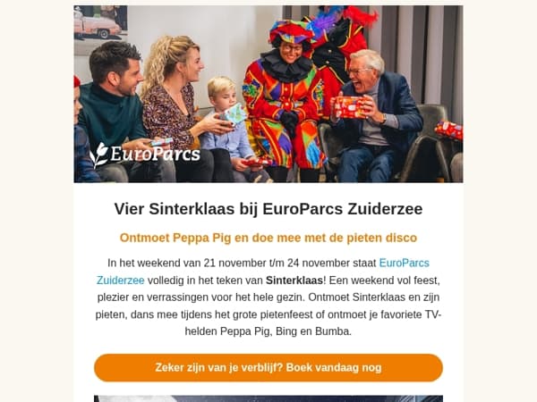 Hoog bezoek: Vier Sinterklaas bij EuroParcs Zuiderzee 🎁