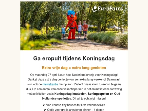 Oranje boven! Vier Koningsdag met een lang weekend weg 🧡