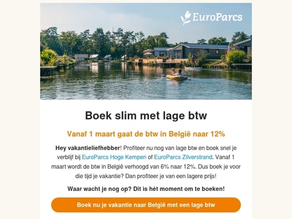 Boek slim, boek nú zonder 6% btw-verhoging 💸