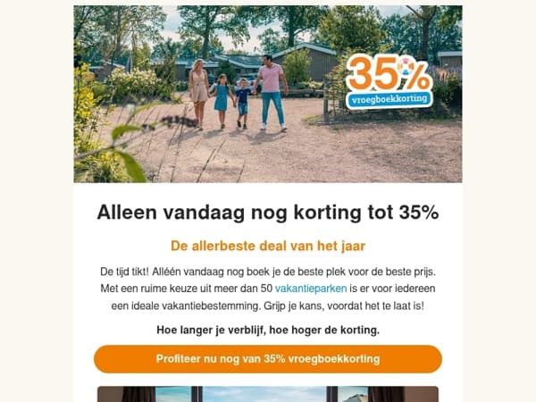 De laatste dag om te boeken met vroegboekkorting! ⌛️