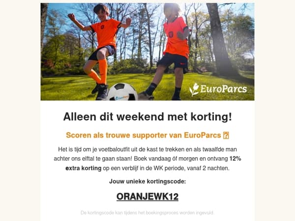 [GOAL] Scoor mee met Oranje en ontvang extra korting! ⚽️