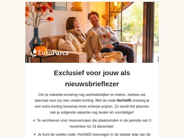 Open de mail voor exclusieve korting...