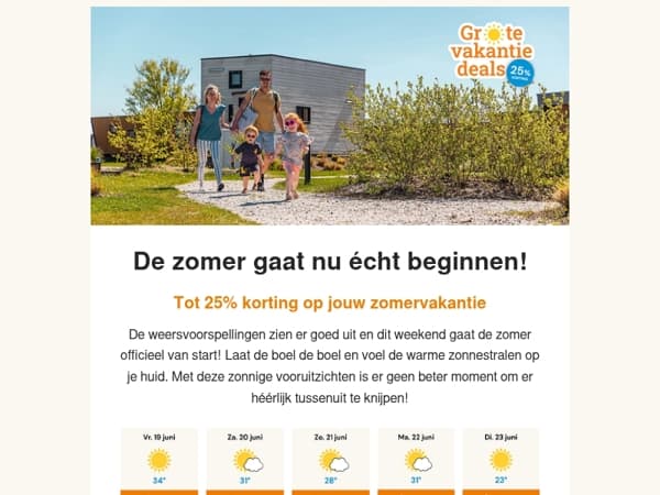[Weerbericht] De temperaturen stijgen en de prijzen dalen! 🔥