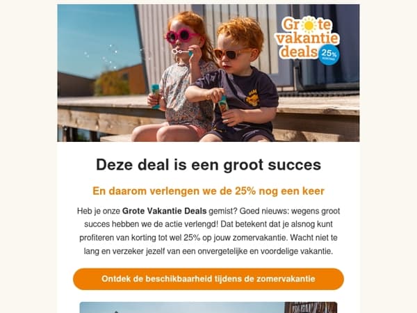 De Grote Vakantie Deals gaan nog even door! 😎