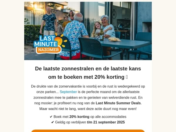 Verleng je zomer bij EuroParcs met 20% korting ☀️