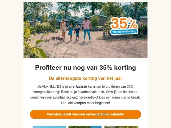 Nog 1 week: tot 35% vroegboekkorting! 💚