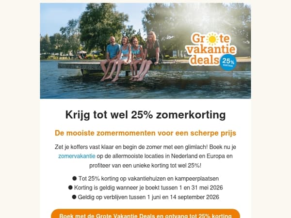 De Grote Vakantie Deals zijn gestart! 🚀
