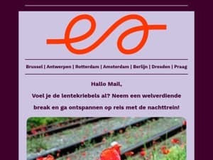 Ook last van lentekriebels? Kom mee op de nachttrein!