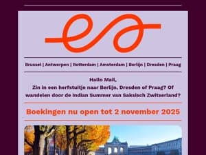 Boekingen voor de herfst 2025 zijn open!