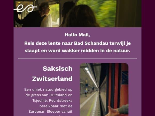 Met de nachttrein de natuur in deze lente 🌷