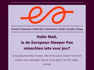 European Sleeper Pas: voordeliger reizen & makkelijker boeken