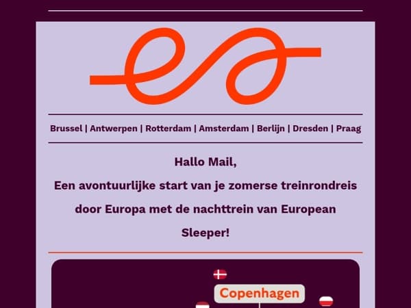 Start je zomerse rondreis door Europa met European Sleeper!