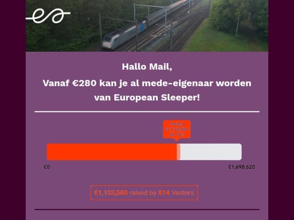 Word vanaf €280 mede-eigenaar van European Sleeper