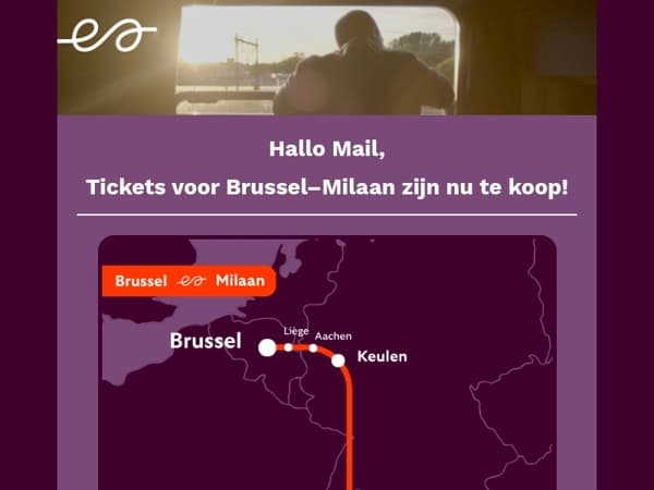 Boekingen open voor nachttrein Brussel–Milaan vanaf €49,99