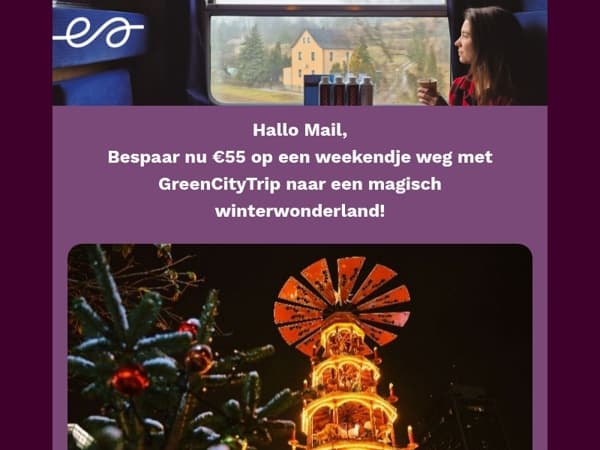 Bespaar nu €55 op jouw winterreis met GreenCityTrip 🍃