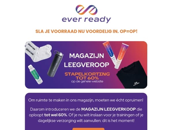 Nu live: Onze eerste magazijn leegverkoop!