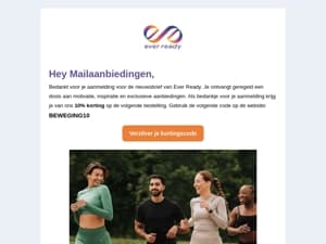 Aanmelding nieuwsbrief Ever Ready