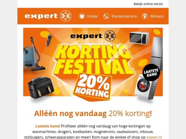 🚨 Laatste kans: 20% korting op heel veel elektronica!