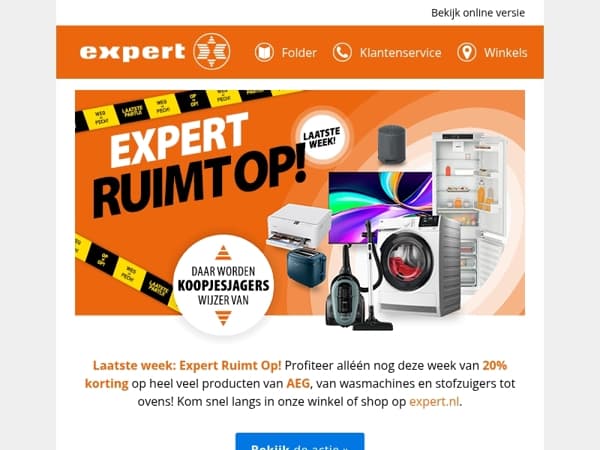 Laatste kans: Expert Ruimt Op! 🟠