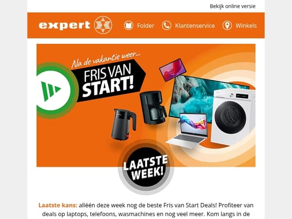 Laatste kans: Fris van Start Deals! 💚🧡