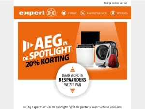 AEG  in de spotlight: nu 20% korting