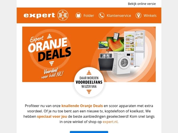 Profiteer nu van Expert Oranje Deals 🧡
