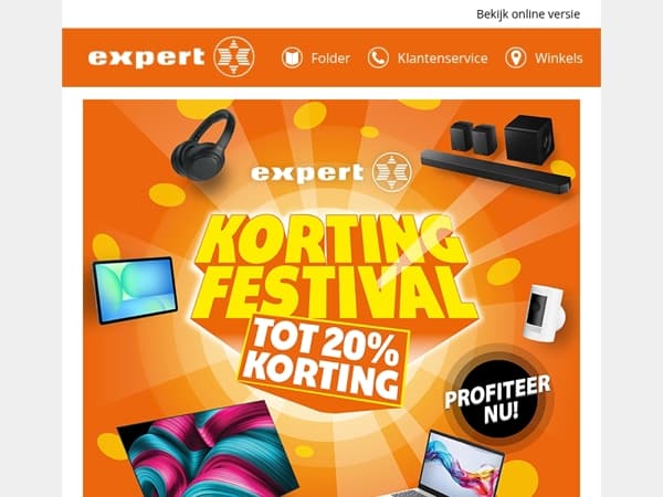 🎉 Vanaf vandaag 20% korting op heel veel elektronica!