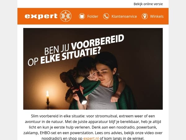 Goed voorbereid op elke noodsituatie of avontuur! 🔦⛺