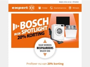 In de spotlight: 20% korting op de beste Bosch producten!🧡
