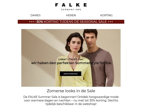 De hele zomer stijlvol – met de modellen van FALKE.