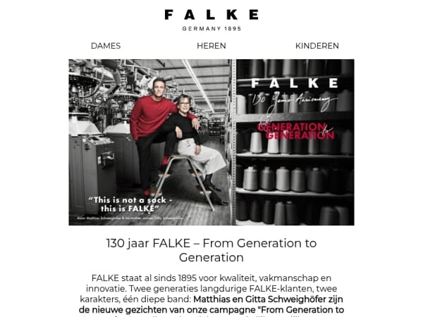 130 jaar FALKE – From Generation to Generation